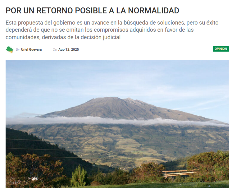 POSIBLE RETORNO A LA NORMALIDAD